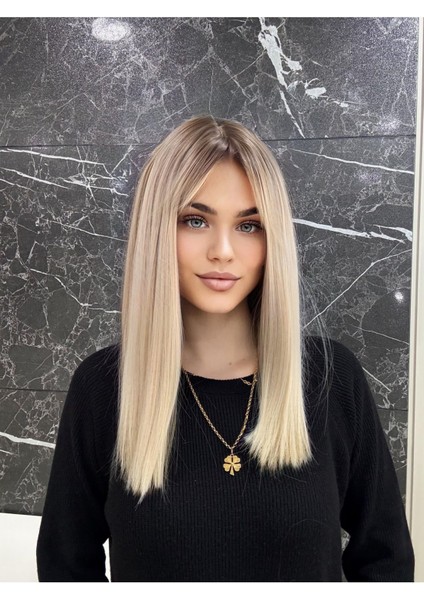 En’ler Özel Gerçek Dokuda Düz Peruk