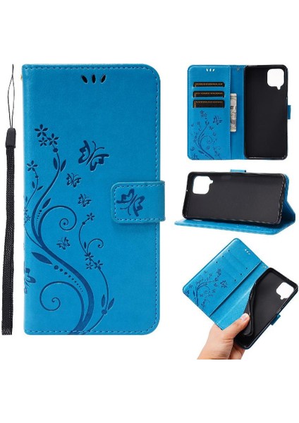 Samsung Galaxy A22 4g Için Filp Durumda Kart Tutucu Kickstand Pu Deri Bilek (Yurt Dışından)