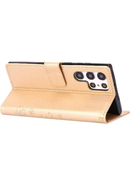 Samsung Galaxy S24 Ultra Kart Tutucu Kickstand Pu Deri Için Filp Durumda (Yurt Dışından) modelleri