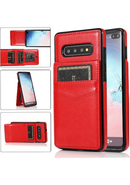 Samsung Galaxy S10 Artı Premium Deri Kart Tutucu Kılıf ile Uyumlu (Yurt Dışından)