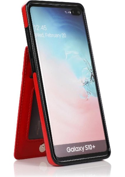 Samsung Galaxy S10 Artı Premium Deri Kart Tutucu Kılıf ile Uyumlu (Yurt Dışından)