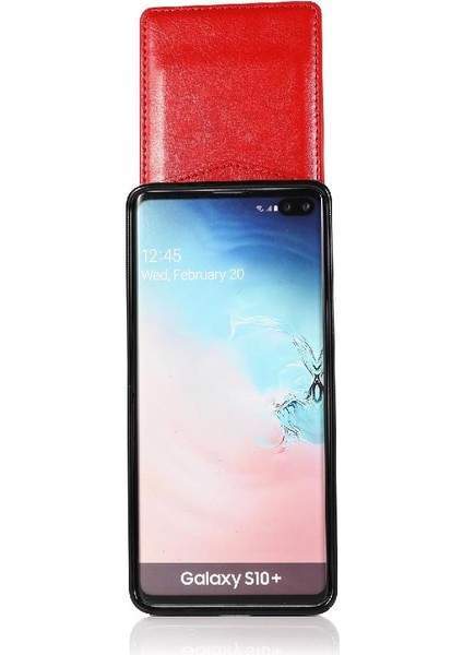 Samsung Galaxy S10 Artı Premium Deri Kart Tutucu Kılıf ile Uyumlu (Yurt Dışından)