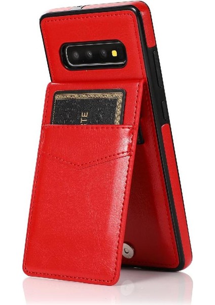 Samsung Galaxy S10 Artı Premium Deri Kart Tutucu Kılıf ile Uyumlu (Yurt Dışından)