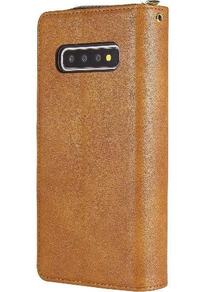 Samsung Galaxy S10E Fermuarlı Cebi El Kayışı ile Kapak Kılıfı (Yurt Dışından)