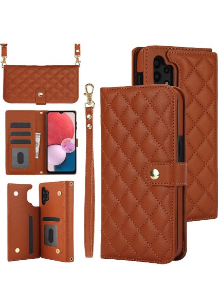 Samsung Galaxy A13 4g/5g Crossbody Tarzı 5 Kart Yuvaları ile Cüzdan (Yurt Dışından)