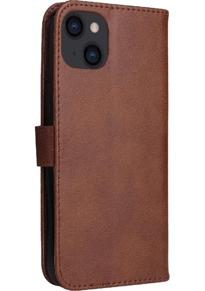 Kart Yuvası ile iphone 14 Için Flip Case Artı Deri Klasik (Yurt Dışından)