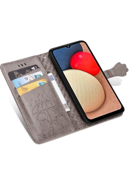 Samsung Galaxy A02S Karikatür Hayvanlar Darbeye Kapak Kılıfı (Yurt Dışından)