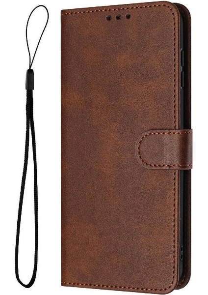 Toka Saf Renk Pu ile Kart Yuvası ile IPhone 12 Pro Max Için Flip Case (Yurt Dışından)