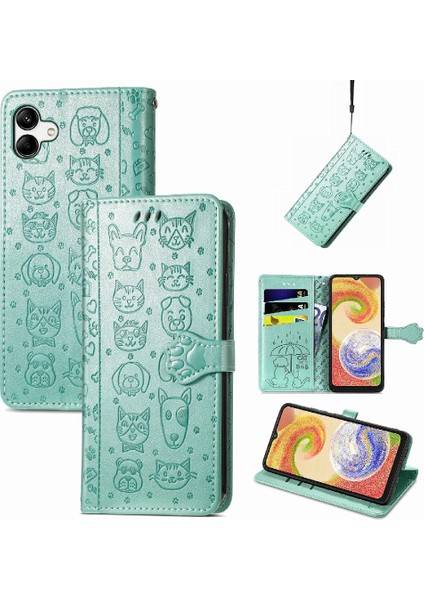 Samsung Galaxy A04 Darbeye Kapak Kapak Için Kılıf Kısa Kayış Karikatür (Yurt Dışından)