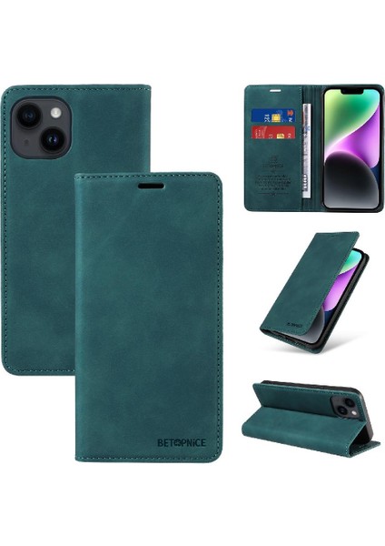 Iphone 13 Için Kılıf Mini Koruyucu Manyetik Folio Cüzdan Pu Deri (Yurt Dışından)