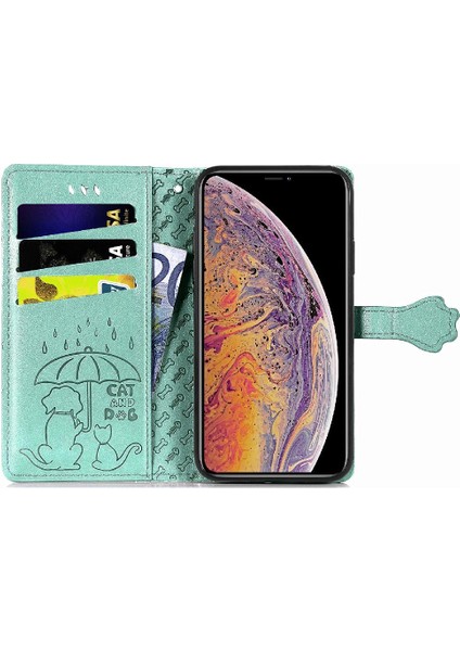 Iphone Xs Için Kılıf Kapak Kapak Kısa Kayış Karikatür Hayvanlar Darbeye Vaka (Yurt Dışından)