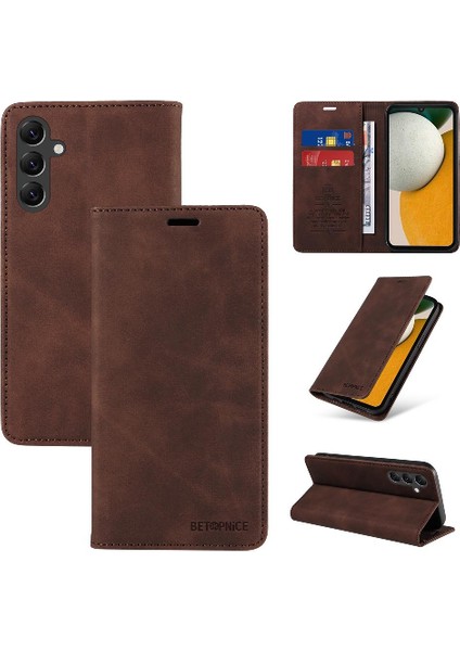 Samsung Galaxy A15 Manyetik Koruyucu Pu Deri Folio Cüzdan (Yurt Dışından)