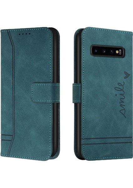 Samsung Galaxy S10 Artı Flip Folio Cüzdan Pu Deri Kart Için Telefon Kılıfı (Yurt Dışından)