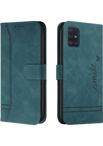 Telefon Kılıfı Için Samsung Galaxy A71 5g Kart Yuvaları Kapak Flip Folio Cüzdan Pu (Yurt Dışından)