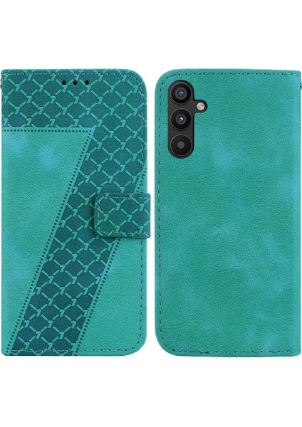 Telefon Kılıfı Için Samsung Galaxy A54 5g Kabartmalı Desen Flip Folio Kapak Pu (Yurt Dışından)