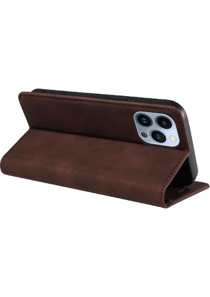 Iphone 13 Için Kılıf Pro Max Pu Deri Koruyucu Manyetik Folio Cüzdan (Yurt Dışından)