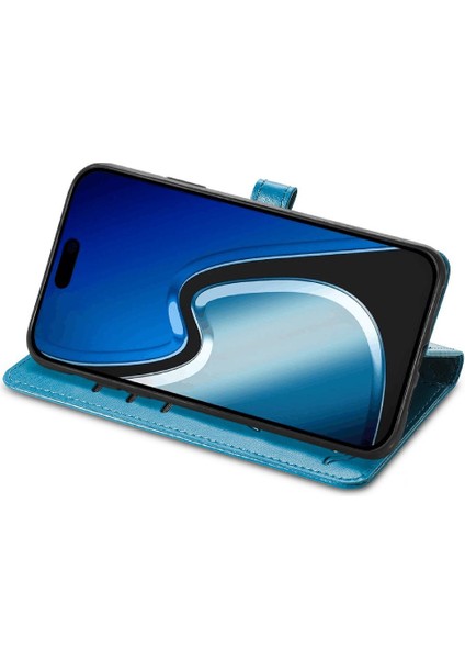 Iphone 15 Için Kılıf Artı Karikatür Hayvanlar Kısa Kayış Darbeye Deri (Yurt Dışından)