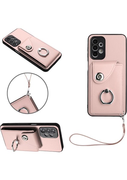 Samsung Galaxy A13 4g Koruyucu Kapak Deri El Kayışı Kartı (Yurt Dışından)