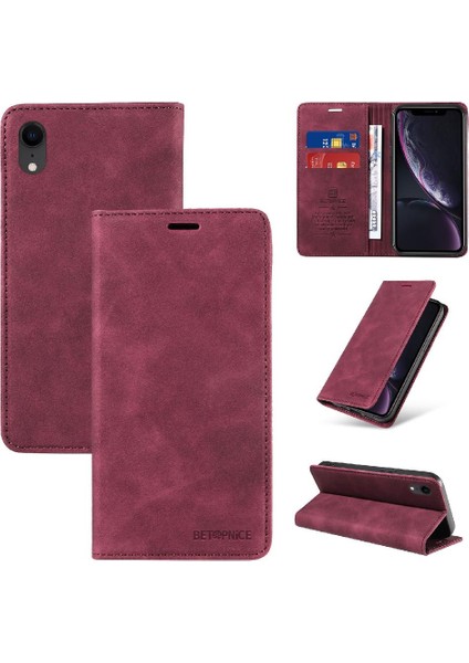 Iphone Xr Için Kılıf Folio Cüzdan Pu Deri Manyetik Koruyucu (Yurt Dışından)