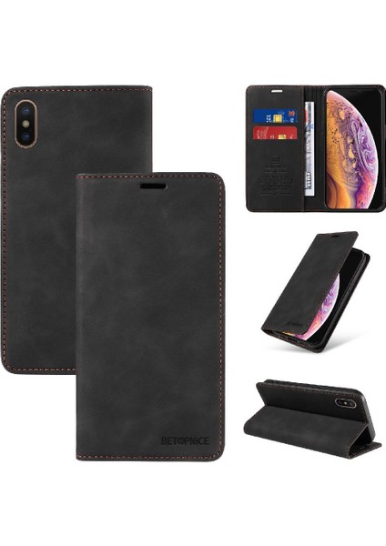 Iphone X/xs Pu Deri Manyetik Koruyucu Folyo Cüzdan (Yurt Dışından)
