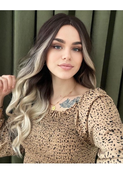 Luxury En Özel Hafif Dalgalı Ombreli Vip Peruk