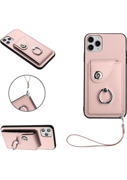 Iphone 11 Için Kılıf Pro Max El Kayışı Koruyucu Kapak Kart Yuvası Tutucular (Yurt Dışından)