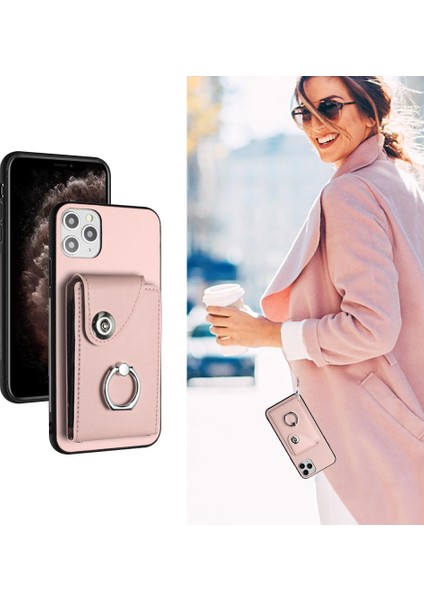 Iphone 11 Için Kılıf Pro Max El Kayışı Koruyucu Kapak Kart Yuvası Tutucular (Yurt Dışından)