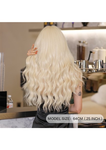 Soğuk Sarı Su Dalgalı Perçemli Peruk indirimleri