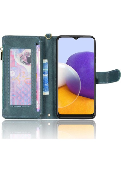 Samsung Galaxy A22 5g Manyetik Pu Deri Flip Kart Tutucu Kapak (Yurt Dışından) fırsatları
