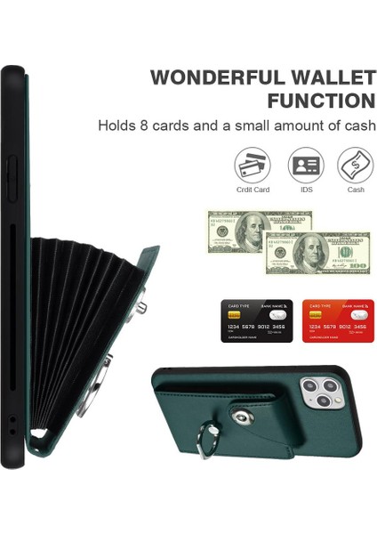 Iphone 11 Için Kılıf Pro Max El Kayışı Koruyucu Kapak Kart Yuvası Tutucular (Yurt Dışından)