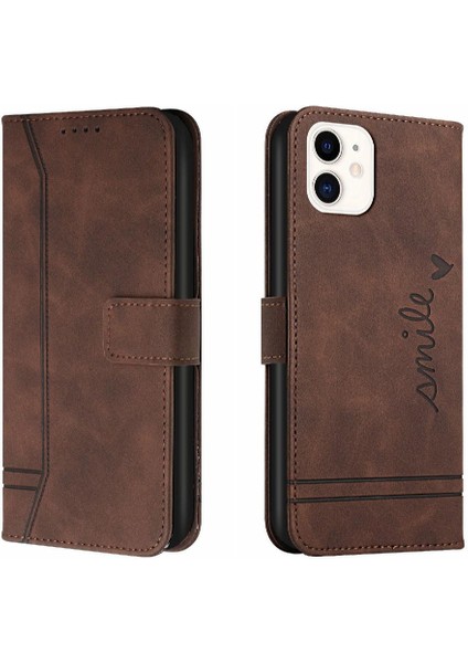 Iphone 12 Için Telefon Kılıfı Pu Deri El Kayışı Kart Yuvaları Kapak Flip Folio (Yurt Dışından) indirimleri