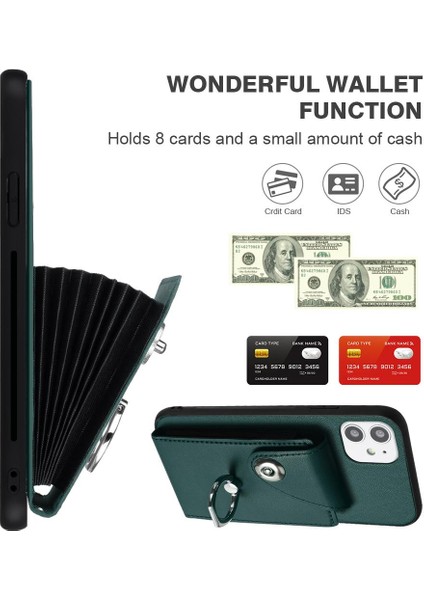 Iphone 12 Için Kılıf Mini Deri El Kayışı Kart Yuvası Tutucular Koruyucu (Yurt Dışından)