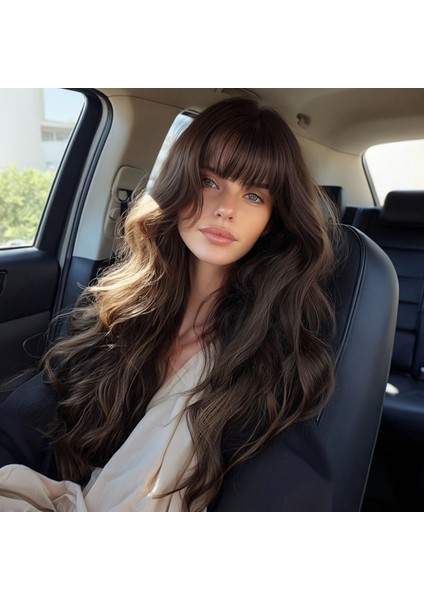 Kumral Perçemli Dalgalı - Gerçek Saç Dokusunda Peruk