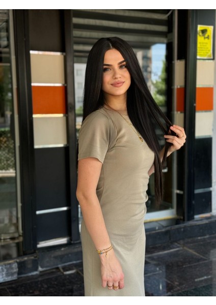 Koyu Kestane Düz Peruk - Yeni Sezon fiyatları