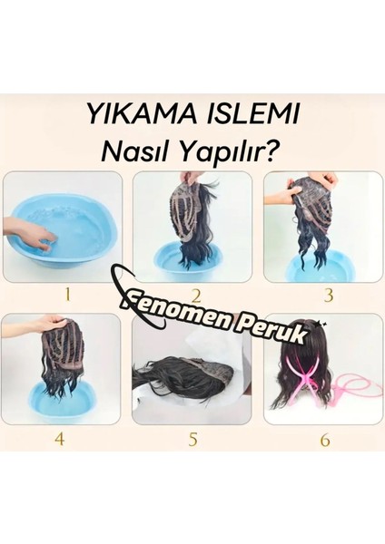 Gerçek Saç Dokusunda Dalgalı Vip Peruk modelleri