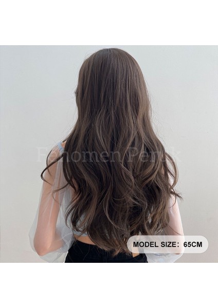 Kumral Perçemli Vip Dalgalı Peruk fırsatları