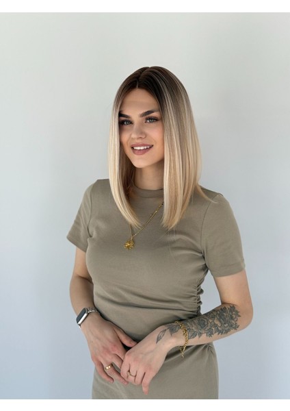 Tül Röfleli Işıltılı Ombreli Peruk Model