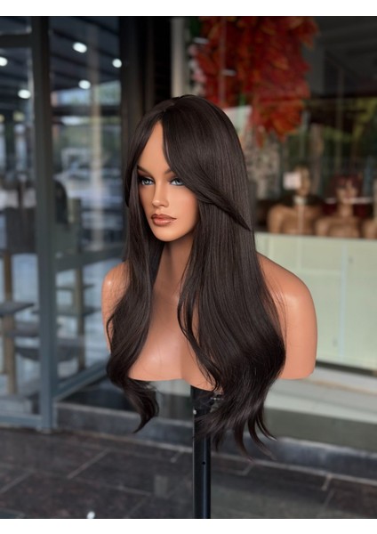 Koyu Kahve Uzun Perçemli Vip Peruk fiyatları