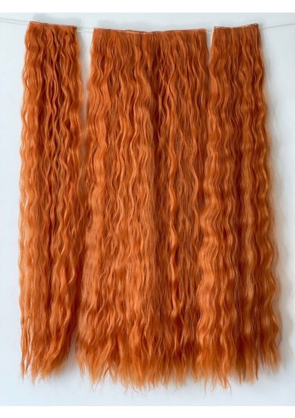 Luxury Kıvırcık Yarım Ay+ 2 Yan Çıtçıt Bakır Serisi