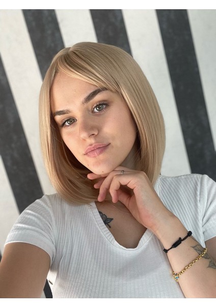 Luxury Lansman Özel Kısa Açık Karamel Peruk fiyatları