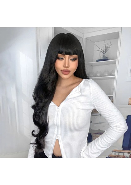 Koyu Kahve Dalgalı Peruk indirimleri