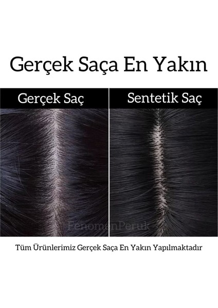 Siyah Perçemsiz Dalgalı Luxury Peruk modelleri