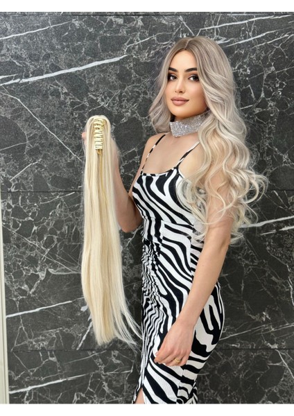 Tokalı At Kuyruğu Soğuk Sarı Düz