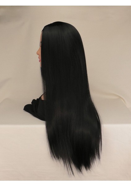 Siyah Düz Perçemsiz Peruk modelleri