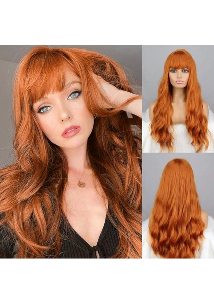 Bakır Perçemli Dalgalı Peruk