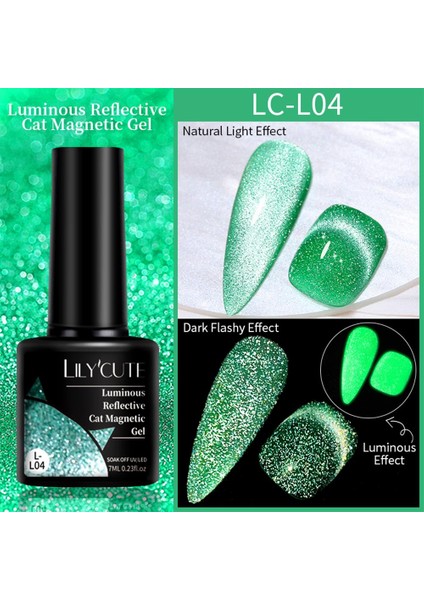 7ml Luminous Reflective Cat Magnetic Uv Nail Gel (Karanlıkta ve Flash Işığında Ekstra Parlayan Kedi Gözü Kalıcı Oje)