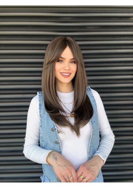 Açık Kumral Katlı Kesim Vip Peruk Model fiyatları