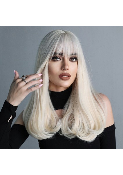 Soğuk Sarı Perçemli Vip Saç Peruk fırsatları