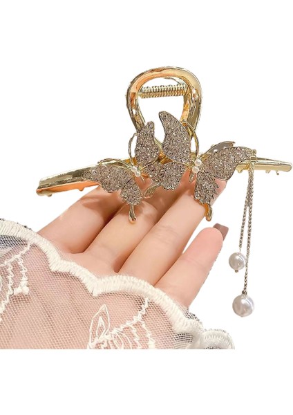 Rhinestone Saçak Plakası Klipsi Saç Aksesuarları (Yurt Dışından)