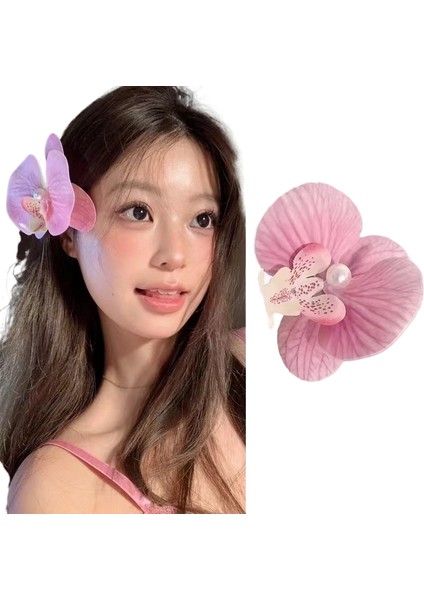Kumaş Çiçek Klipsi Saç Tokası (Yurt Dışından)